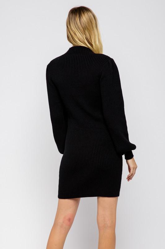 Always Chic Black Long Sleeve Sweater Dress Always Chic Black Long Sleeve Sweater Dress