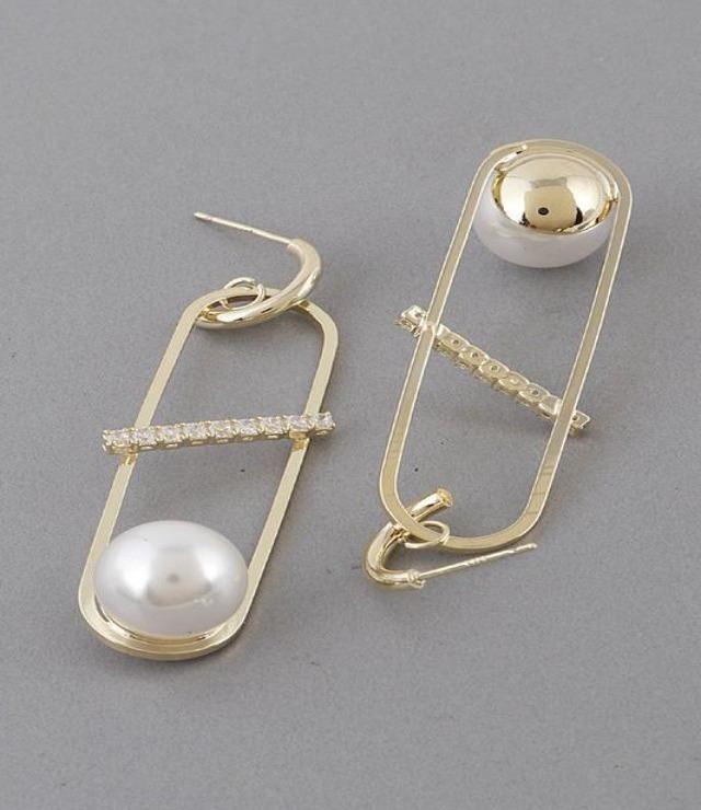 Art Deco Gold and Pearl Earrings - DeVanitè Boutique