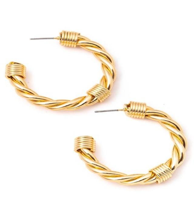 Cable Knott Hoop Earrings - DeVanitè Boutique