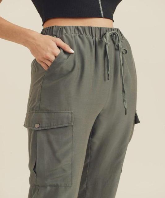 Charlize Cargo Joggers - Charcoal - DeVanitè Boutique