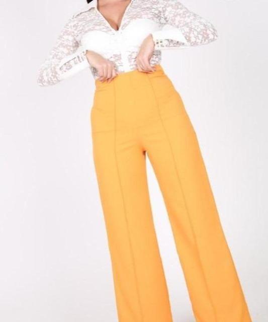 Chloe Marigold Wide Leg Pants - DeVanitè Boutique