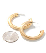 Chunky Matte Hoop Earrings - DeVanitè Boutique