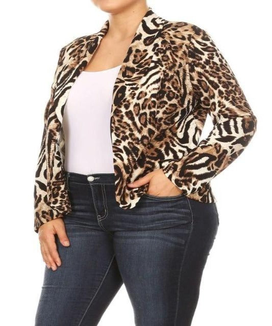 Classy Animal Print Blazer - DeVanitè Boutique