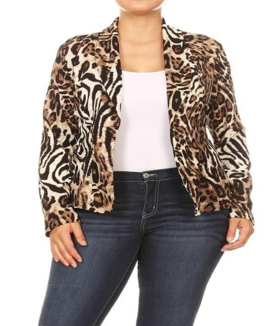 Classy Animal Print Blazer - DeVanitè Boutique