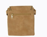 Desi Vegan Leather Taupe Crossbody Handbag - DeVanitè Boutique