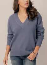 Dreamers V Neck Boxy Sweater - DeVanitè Boutique