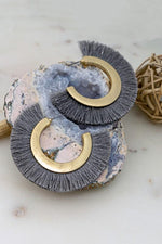 Fan Tassel Hoop Earrings - DeVanitè Boutique