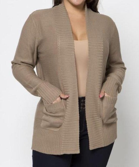 Ambiance Plus Size Knit Cardigan - DeVanitè Boutique