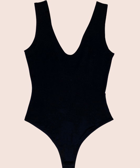 Georgina V Neck Sleeveless Bodysuit - DeVanitè Boutique