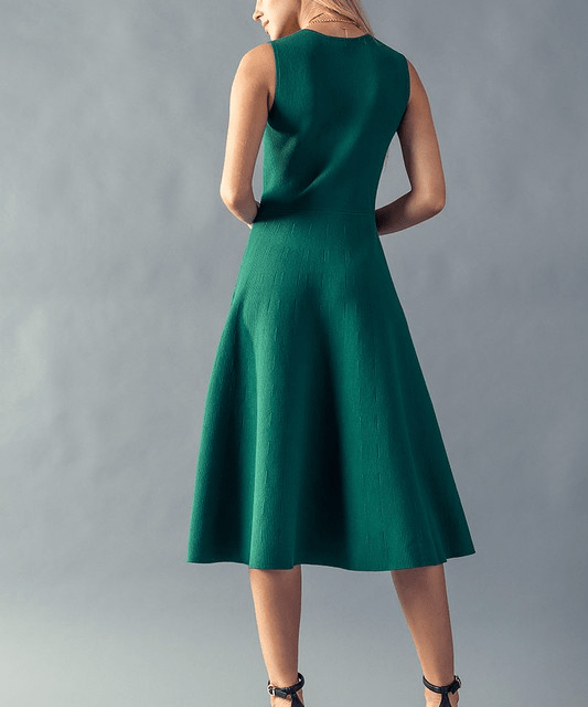 Knit A-line Midi Dress - DeVanitè Boutique
