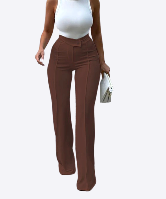 Lacie Asymmetrical High Waist Pants - DeVanitè Boutique