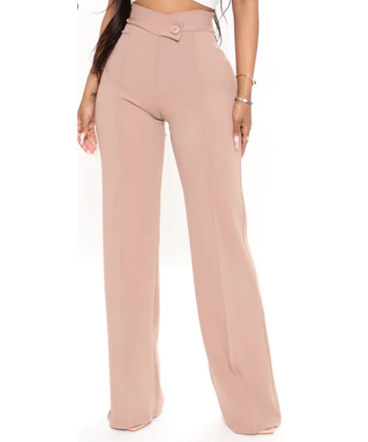 Lacie Asymmetrical High Waist Pants - DeVanitè Boutique