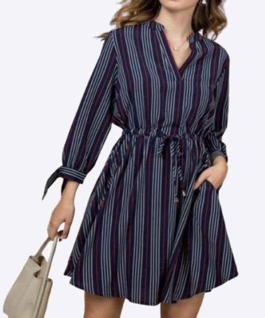 Tie-Sleeve Shirt Dress - DeVanitè Boutique