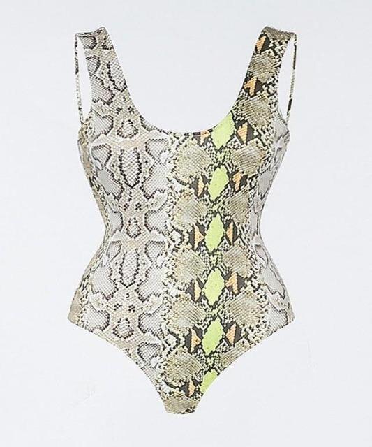 Wild Thang Snakeskin Bodysuit - DeVanitè Boutique