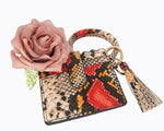Wristlet Keychain & Wallet - Multi Snakeskin - DeVanitè Boutique