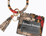 Wristlet Keychain & Wallet - Multi Snakeskin - DeVanitè Boutique