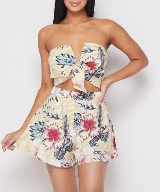 Forever in Paradise Floral Romper - DeVanitè Boutique